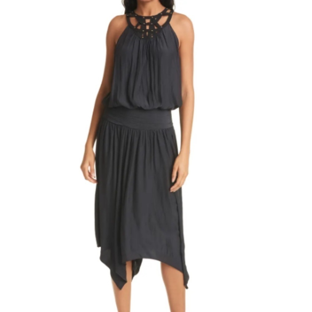 Ramy Brook Ruthie Black Sleeveless Dress size Large NWT